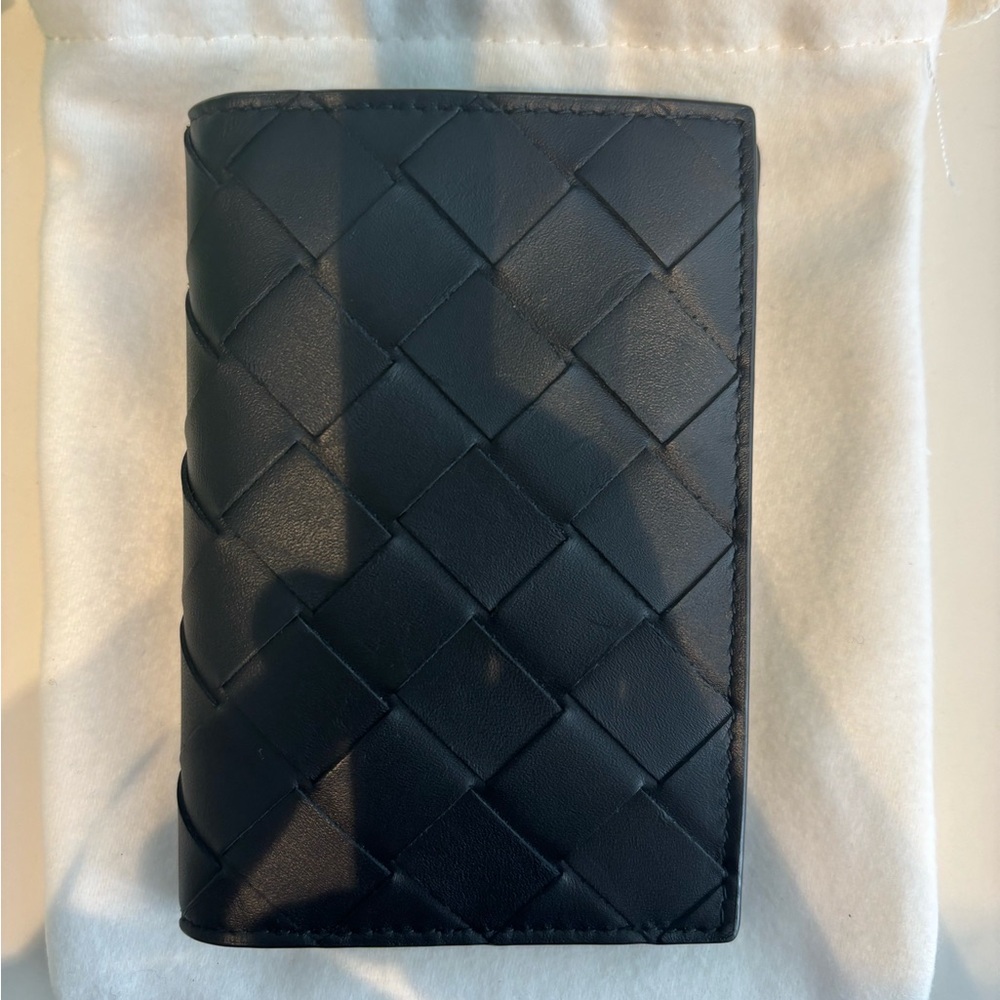 Bottega Venetta Green Intrecciato Card Holder